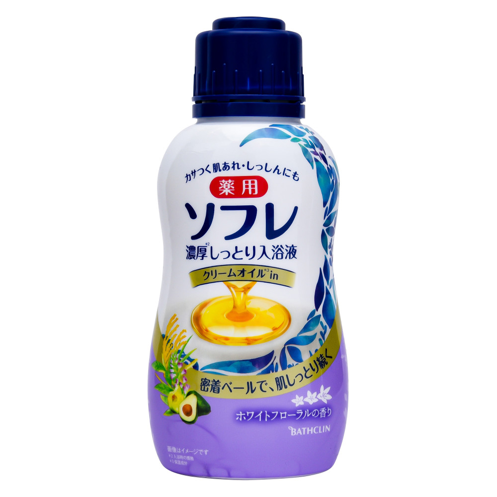 薬用ソフレ濃厚しっとり入浴液　ホワイトフローラルの香り（本体）４８０ｍｌ