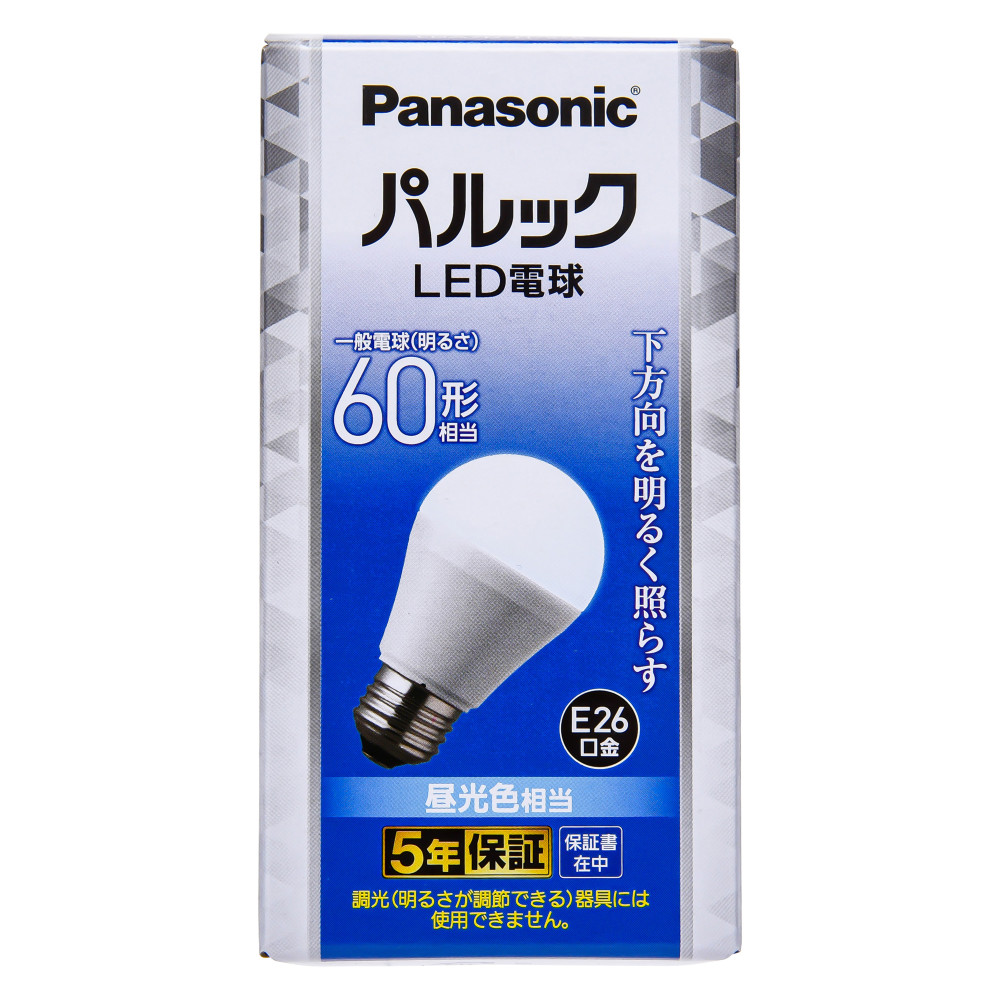 パルックＬＥＤ電球Ｅ２６ ６０形昼光色 １個-スギドラッグ石川台店