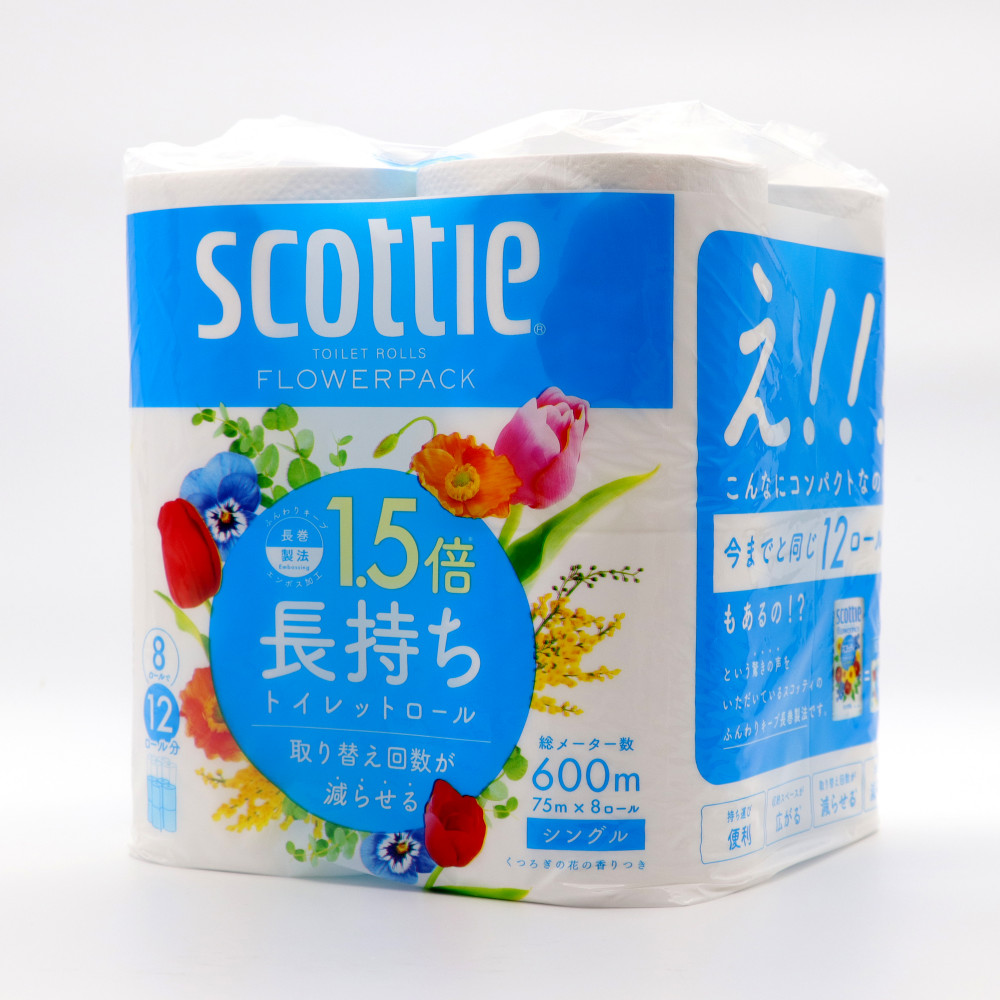 まとめ）日本製紙クレシア スコッティフラワー1.5倍巻き シングル