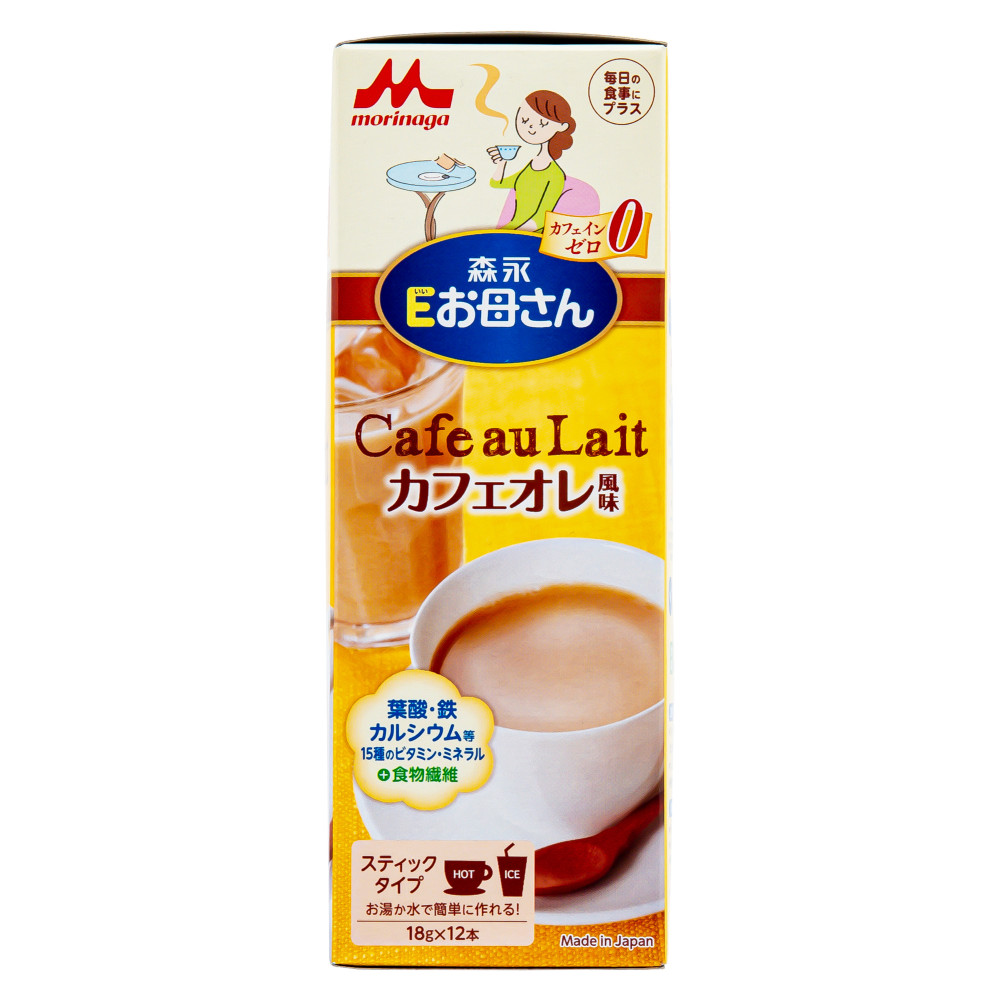 森永乳業 Eお母さん ミルクティー風味 18g×12本入 カフェインゼロ 日本