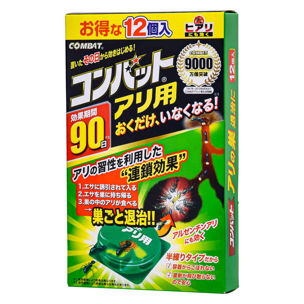 最大80％オフ！ KINCHO まとめ 12個 大日本除蟲菊 アリ用コンバットα 1パック ×3セット 日用消耗品