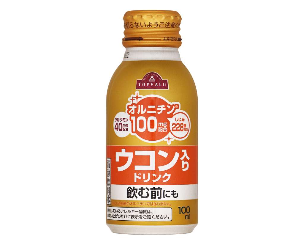 トップバリュウコン入りドリンク