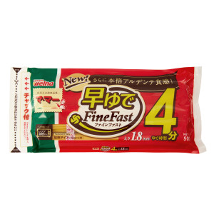 マ・マー　早ゆで４分スパゲティ１．８ｍｍチャック付結束 | ５００ｇ