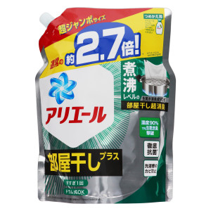 アリエールジェル部屋干しプラス　つめかえ超ジャンボサイズ